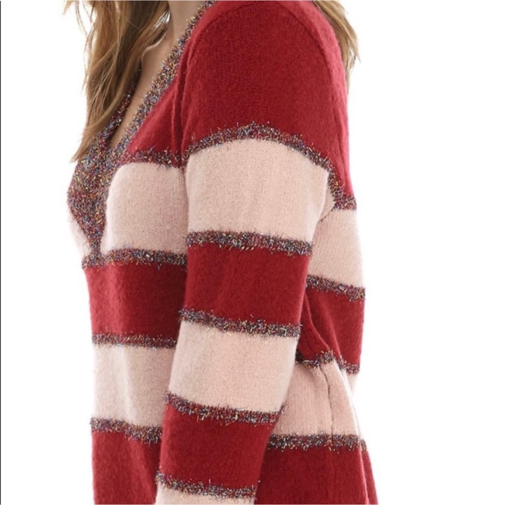 True Craft Striped Holiday Tinsel Sweater NWT! - Picture 3 of 16